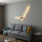 Applique murale LED linéaire noire