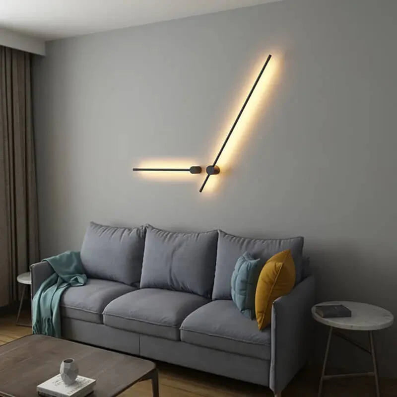 Applique murale LED linéaire noire