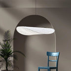 Suspension Blanc Soie Tissu Lustre Rétro