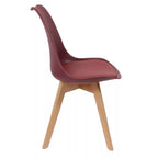OSLO Chaise style scandinave – Bordeau