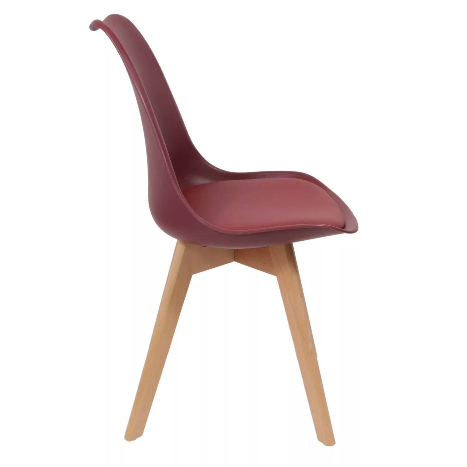 OSLO Chaise style scandinave – Bordeau