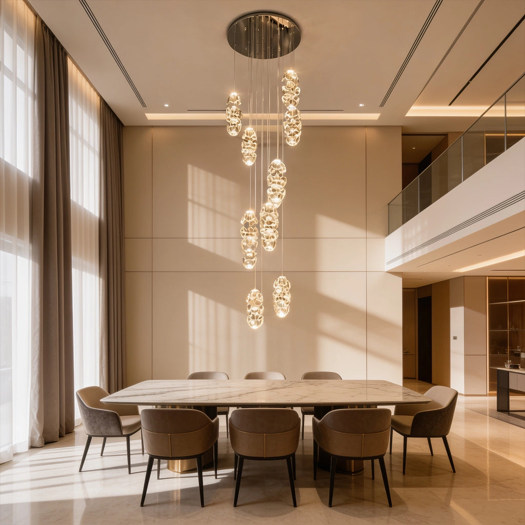 Lustre Cascade Cristal Élysée