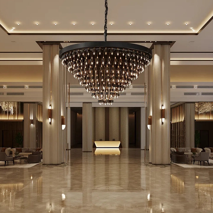 Lustre suspendu Legato en cristal multicouches