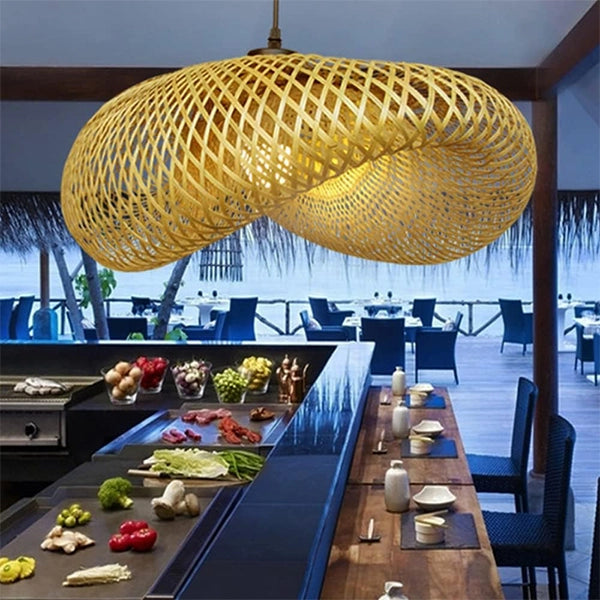 Lustre en osier Zen bambou
