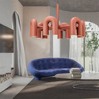 Lustre Cirkus 8 branches au design moderne architectural tubulaire