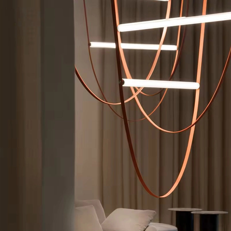 lustre vkeid en cuir éclairage décoratif au plafond