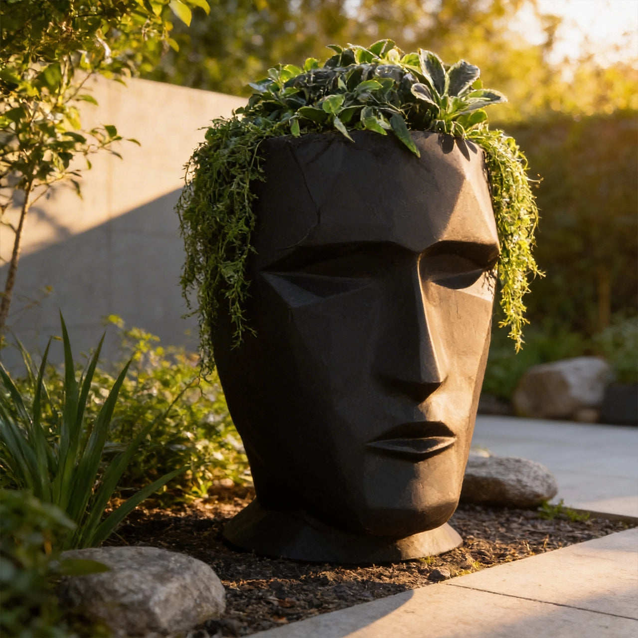 Grand Vase Visage Design – Objet d’Art Déco