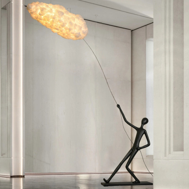Sculpture Lumineuse — L’Homme au Nuage