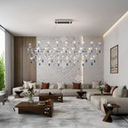 Lustre Cristal Cascade Saphir