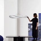 Suspension Blanc Soie Tissu Lustre Rétro