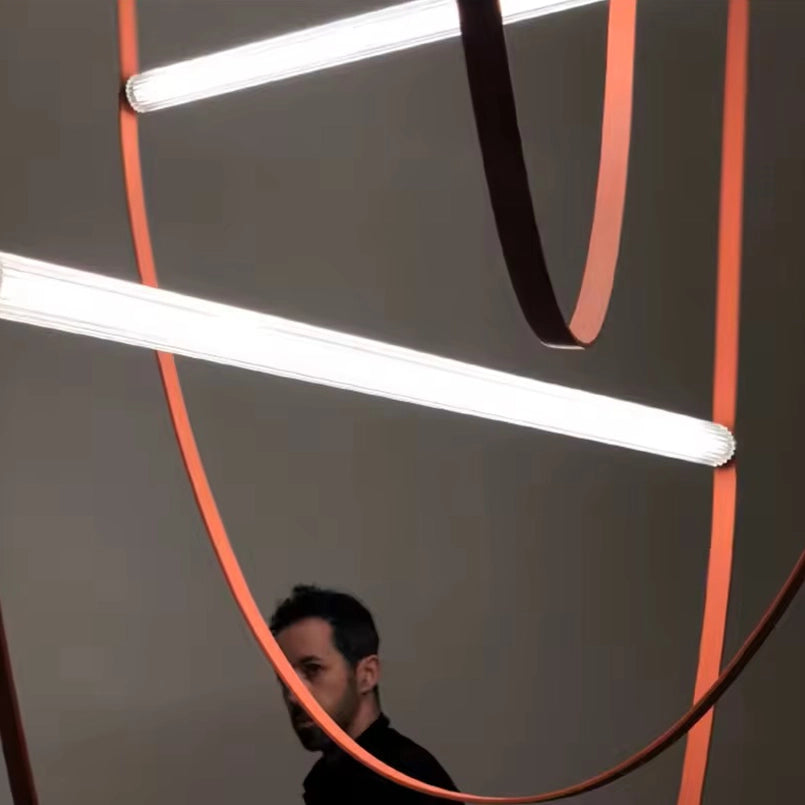 lustre vkeid en cuir éclairage décoratif au plafond