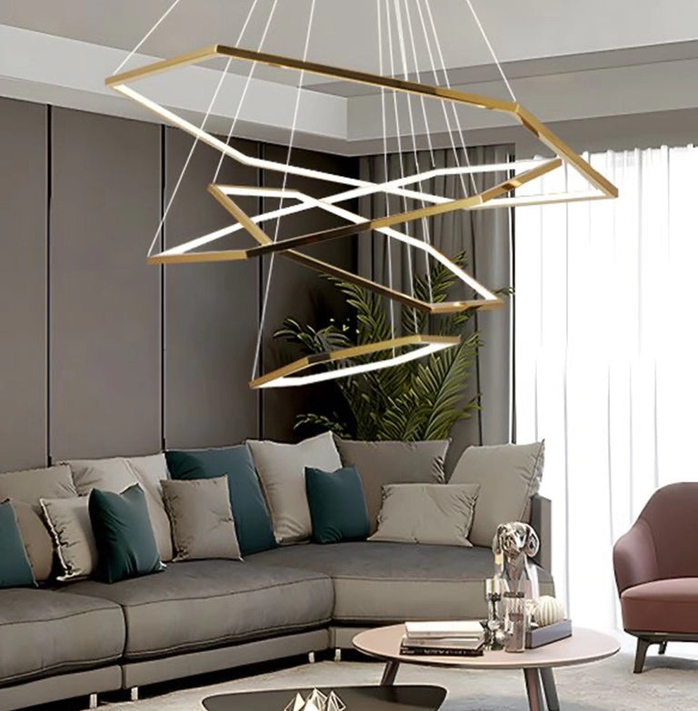 Lustre Géométrique Hexa-Luxe