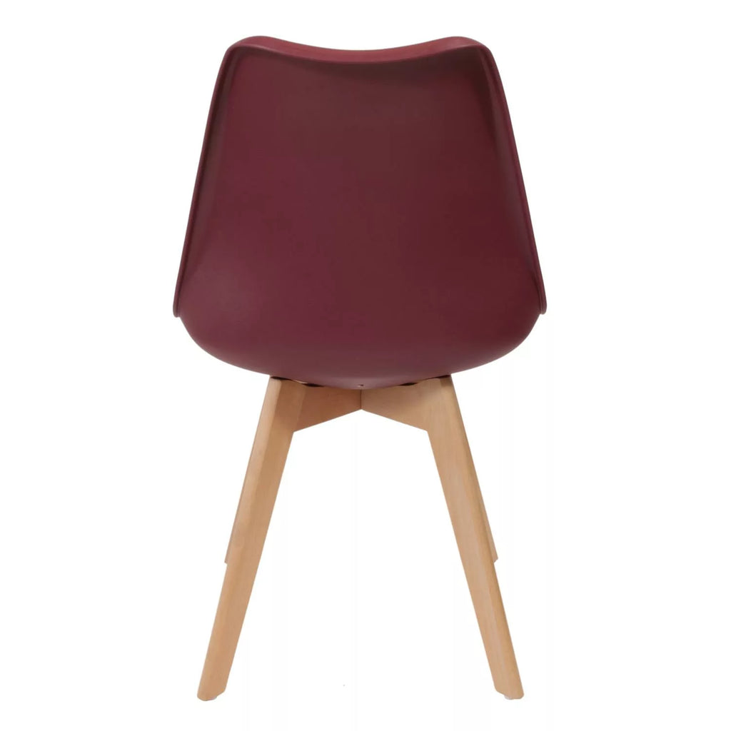 OSLO Chaise style scandinave – Bordeau