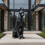 Sculpture Doberman Assis – Intérieur & Extérieur