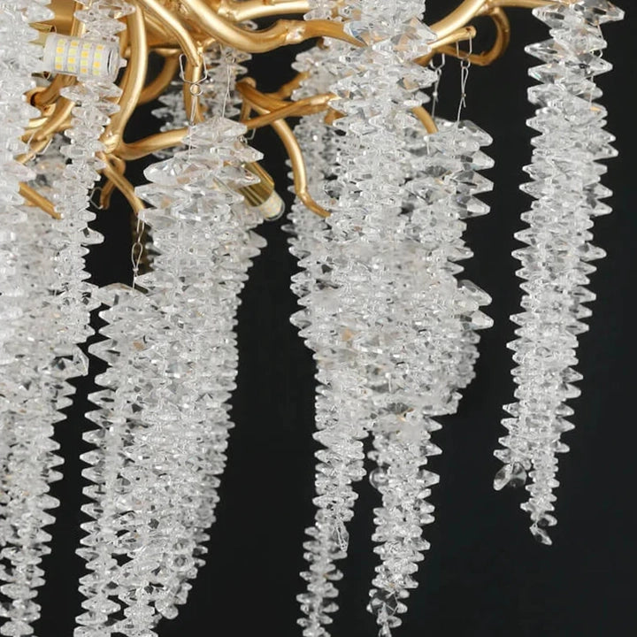 Lustre traditionnel Diams en verre cristallin pour salon marocain
