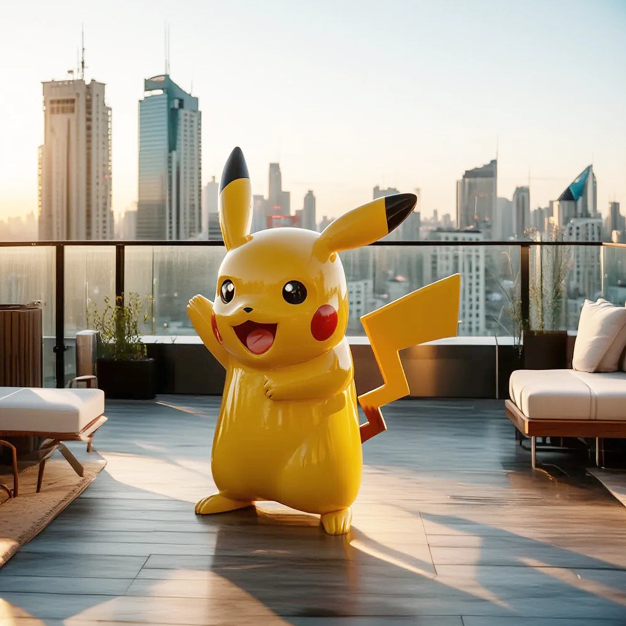 Sculpture Pikachu – 165 cm | Intérieur & Extérieur