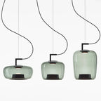 lustre nordique moderne en verre avec led créatif