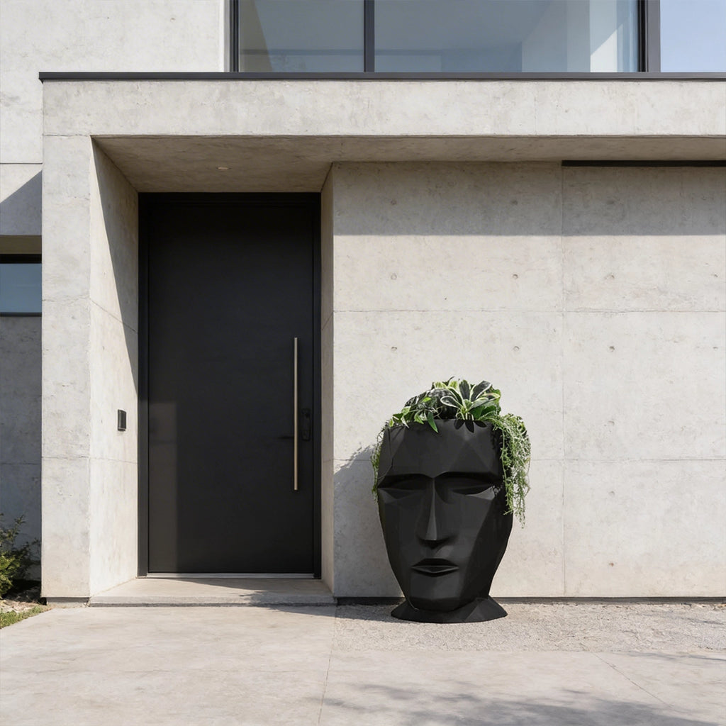 Grand Vase Visage Design – Objet d’Art Déco