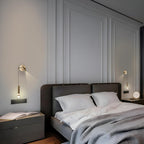 Applique murale & Liseuse doré orientable 2 en 1