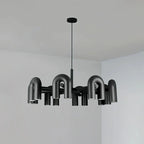 Lustre Cirkus 8 branches au design moderne architectural tubulaire