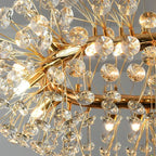 Lustre Safran à cristaux pour salon moderne