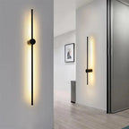 Applique murale LED linéaire noire