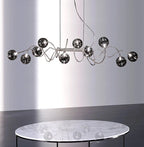 Suspension Branching Bubble Chandelier – Smoke Glass