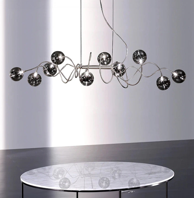 Suspension Branching Bubble Chandelier – Smoke Glass