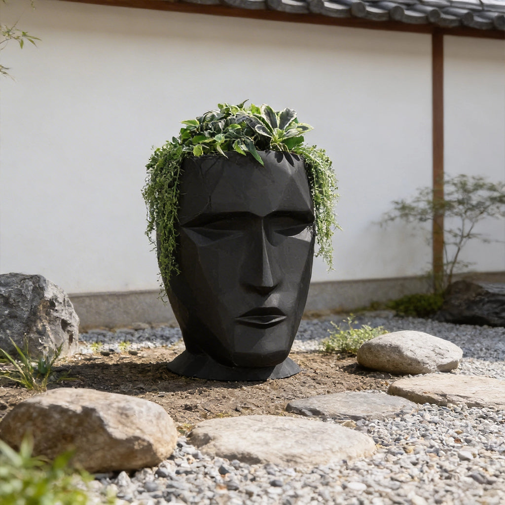 Grand Vase Visage Design – Objet d’Art Déco