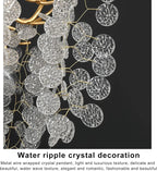 Lustre traditionnel Feuille en verre cristallin pour salon marocain