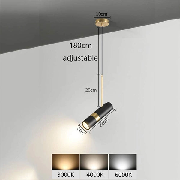 Suspension LED tube long cylindrique 5W