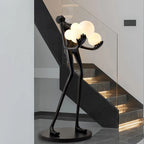 Sculpture Homme aux Six Sphères Lumineuses