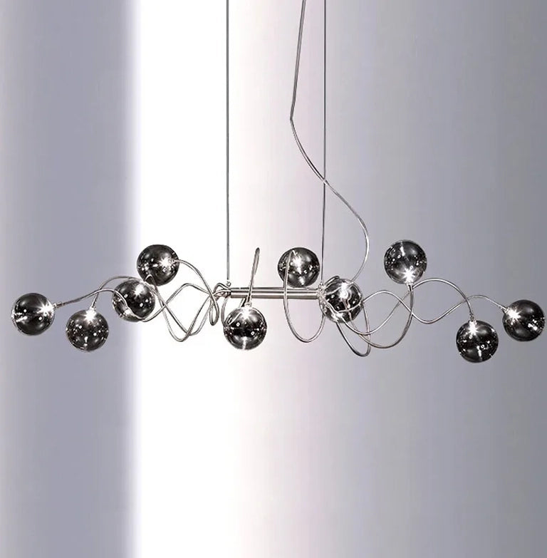 Suspension Branching Bubble Chandelier – Smoke Glass