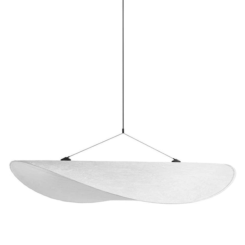 Suspension Blanc Soie Tissu Lustre Rétro