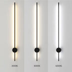 Applique murale LED linéaire noire