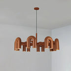 Lustre Cirkus 8 branches au design moderne architectural tubulaire
