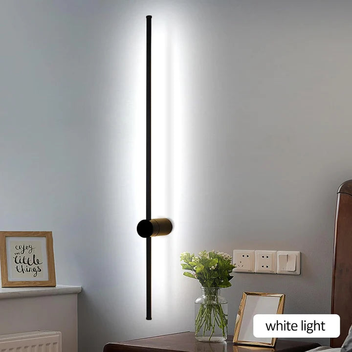 Applique murale LED linéaire noire