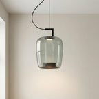 lustre nordique moderne en verre avec led créatif
