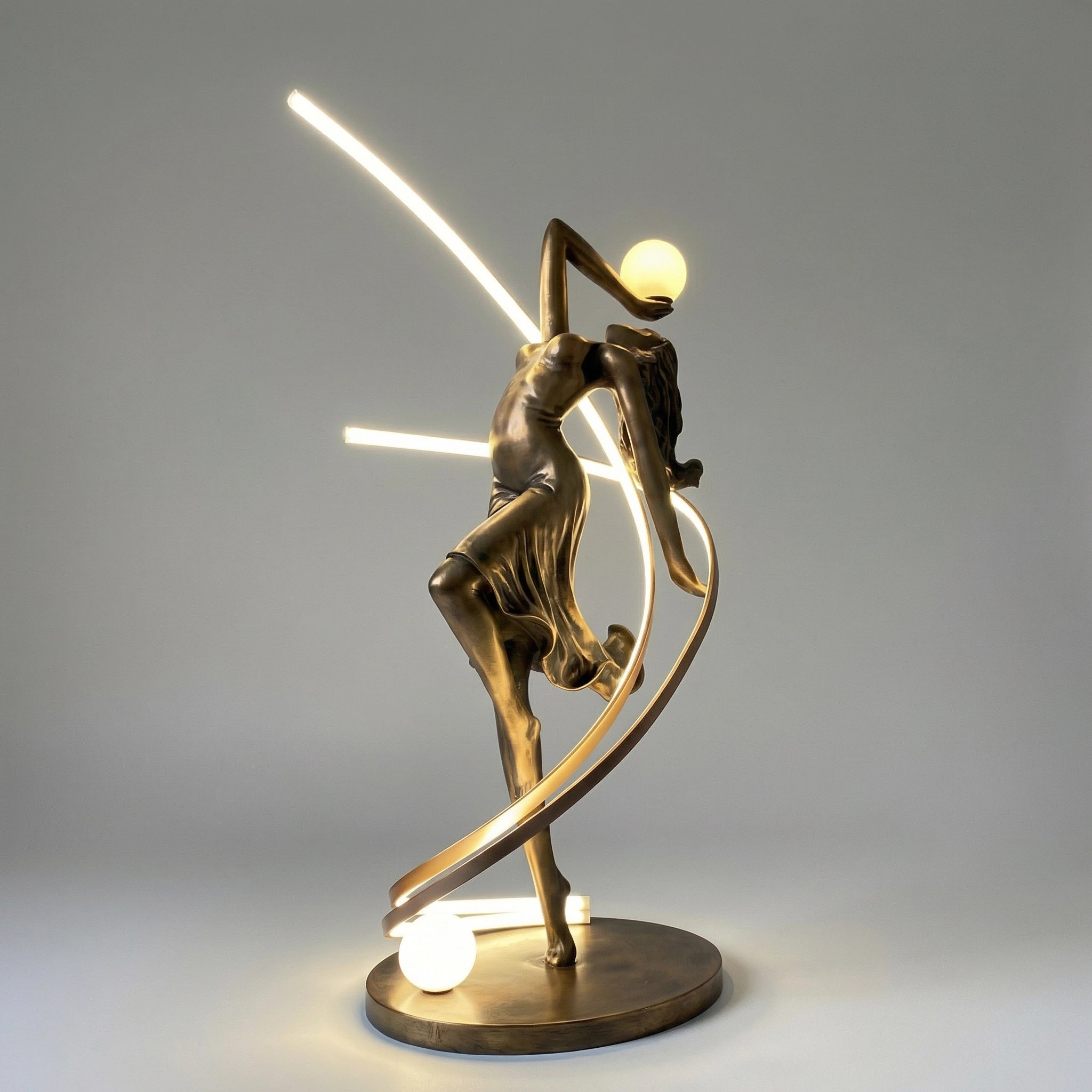Sculpture Danseuse Lumineuse Abstraite
