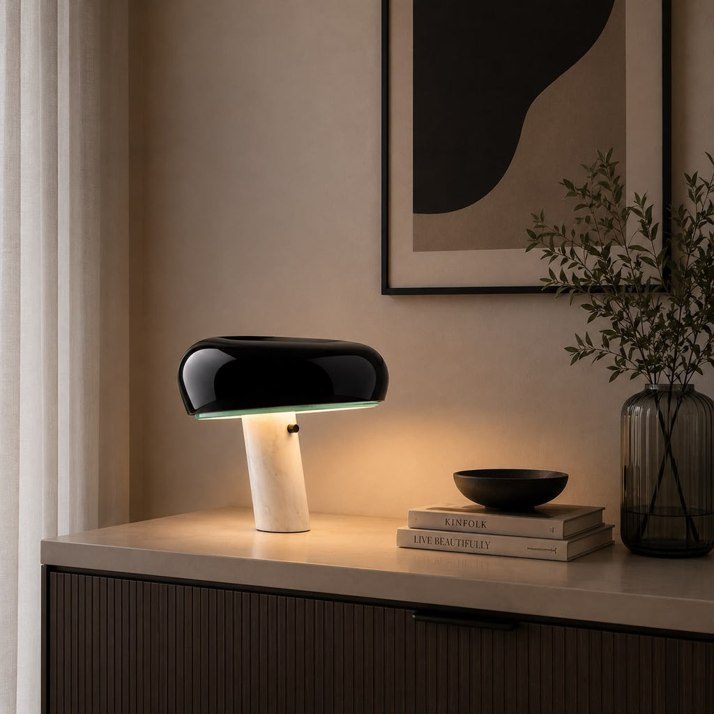 Lampe de Table Snoopy Noir Marbre