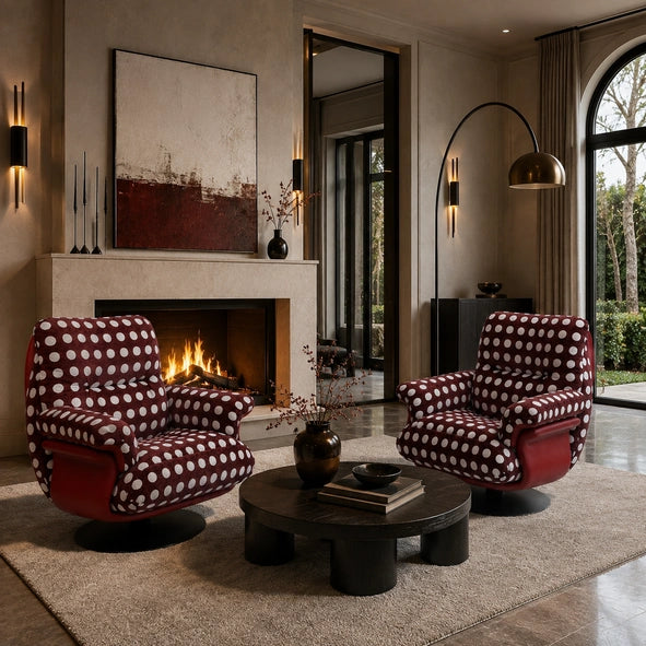 POIS — Fauteuil en velours chenille