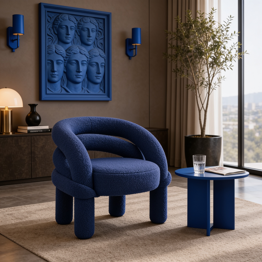 Fauteuil Shibari Lounge bleu