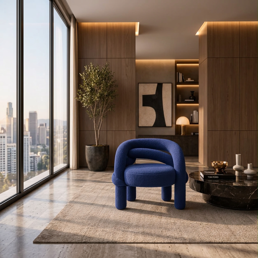 Fauteuil Shibari Lounge bleu