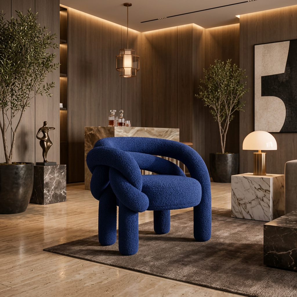 Fauteuil Shibari Lounge bleu