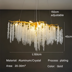 Lustre traditionnel Diams en verre cristallin pour salon marocain