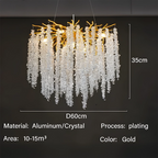 Lustre traditionnel Diams en verre cristallin pour salon marocain
