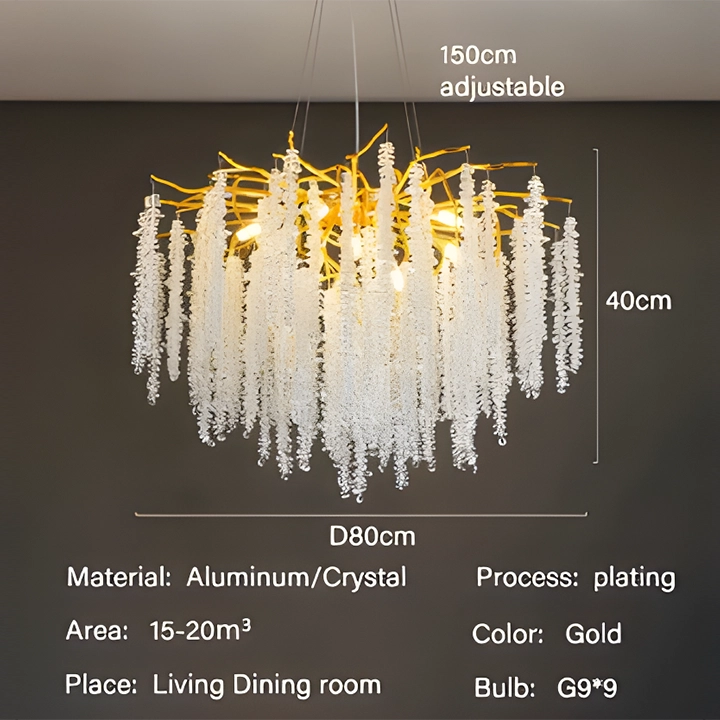 Lustre traditionnel Diams en verre cristallin pour salon marocain