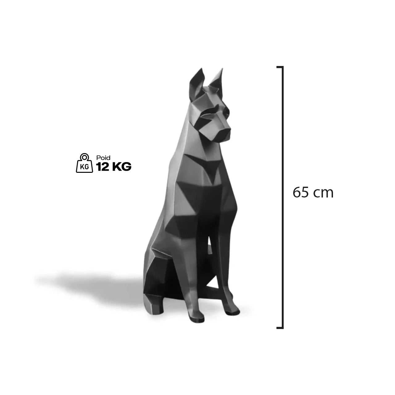 Sculpture Doberman Assis – Intérieur & Extérieur