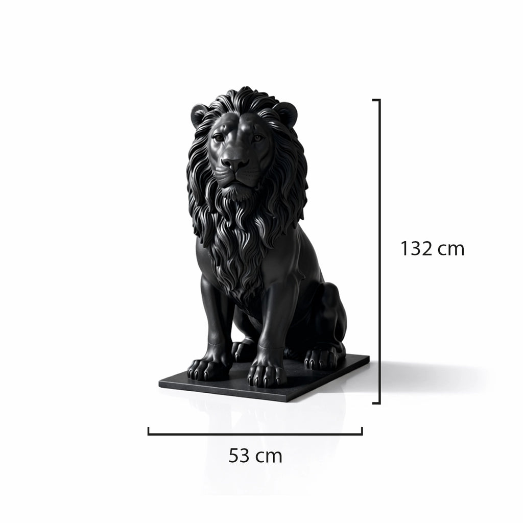 Sculpture Lion de l’Atlas Assis – Intérieur & Extérieur