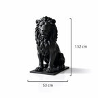 Sculpture Lion de l’Atlas Assis – Intérieur & Extérieur